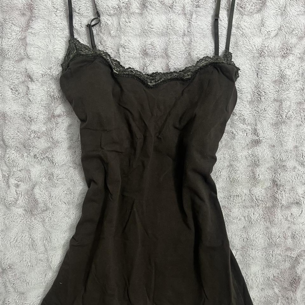 Vintage y2k brown lace cami top